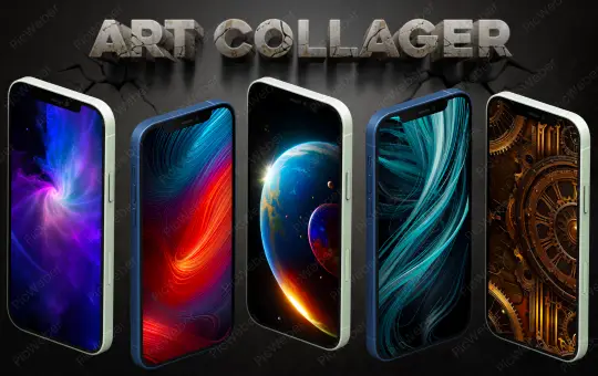 Art Collager Wallpaper Pack iOS 17